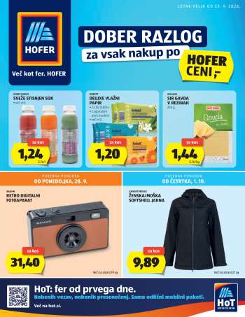 Hofer katalog - 23.9.2026 - 1.10.2026.