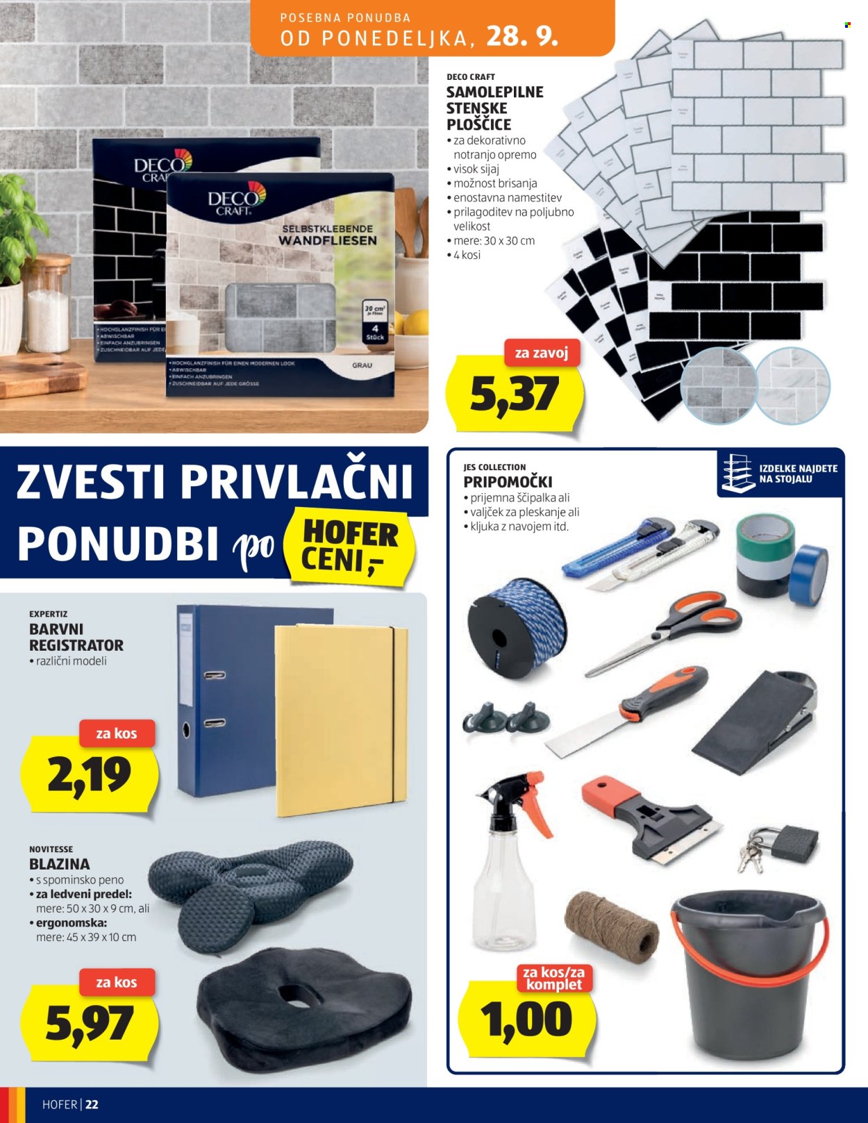 Hofer katalog - 23.9.2026 - 1.10.2026. Stran 22