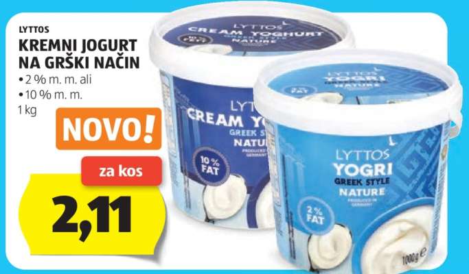LYTTOS Kremni jogurt na grški način
