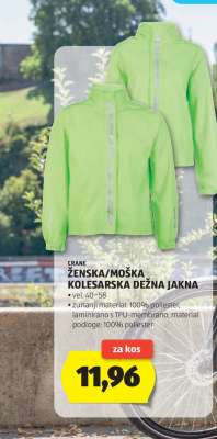 ŽENSKA/MOŠKA KOLESARSKA DEŽNA JAKNA