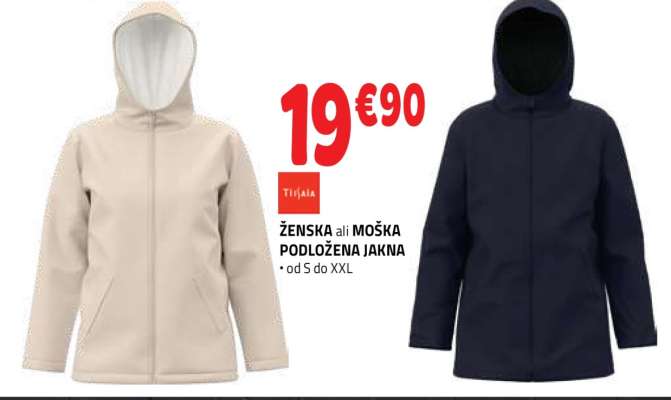 ŽENSKA ali MOŠKA PODLOŽENA JAKNA