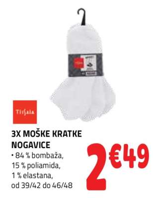 3X MOŠKE KRATKE NOGAVICE