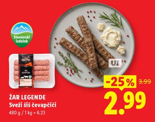 ŽAR LEGENDE Sveži šiš čevapčiči