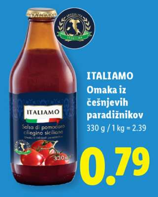 ITALIAMO Omaka iz češnjevih paradižnikov