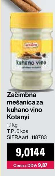 Začimbna mešanica za kuhano vino Kotányi