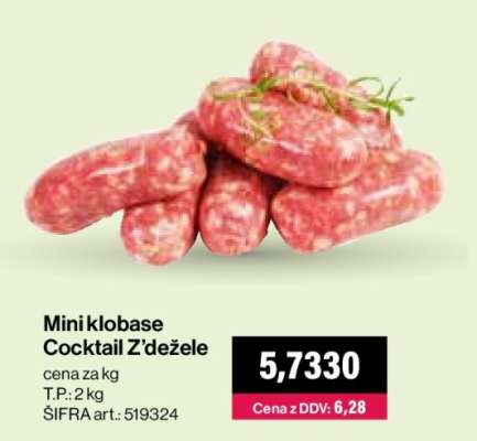 Mini klobase Cocktail Z'dežele