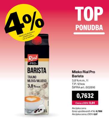 Mleko Rial Pro Barista