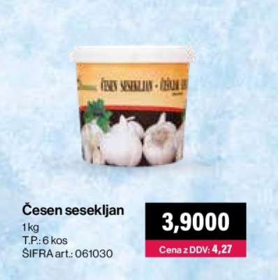 Česen sesekljan