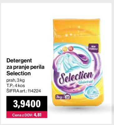 DETERGENT ZA PRANJE PERILA SELECTION