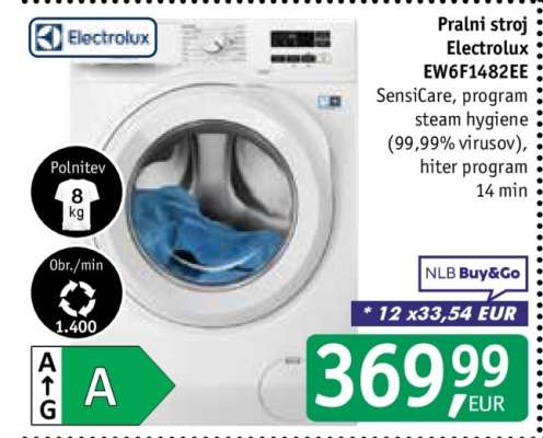 Pralni stroj Electrolux EW6F1482EE