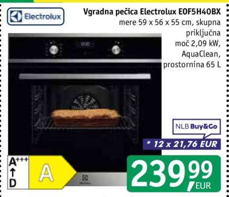 Vgradna pečica Electrolux EOF5H40BX