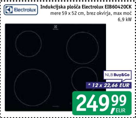 Indukcijska plošča Electrolux EIB60420C