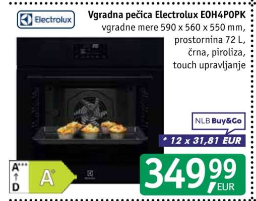 Vgradna pečica Electrolux EOH4P0PK