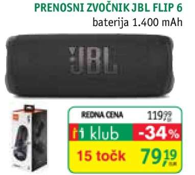 Prenosni zvočnik JBL Flip 6