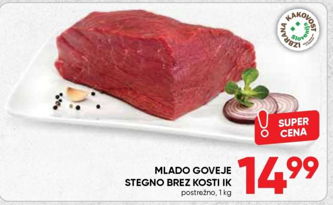 Mlado goveje stegno brez kosti IK