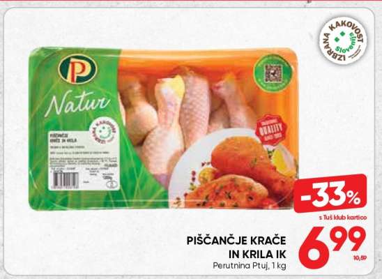 PIŠČANČJE KRAČE IN KRILA IK