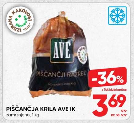 PIŠČANČJA KRILA AVE IK