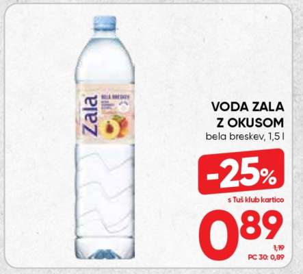 Voda Zala z okusom bela breskev