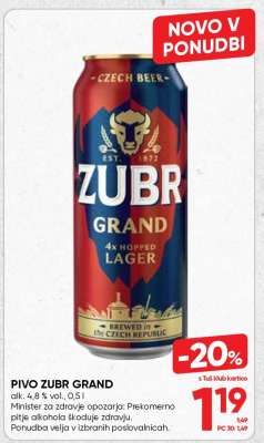 Pivo Zubr grand