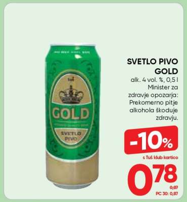 Svetlo pivo Gold