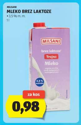 Milsani Mleko Brez Laktoze