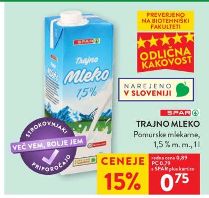 TRAJNO MLEKO