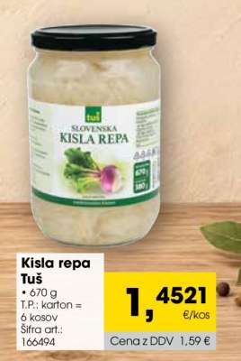 Kisla repa Tuš