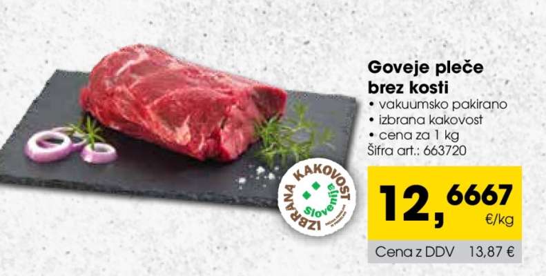Goveje pleče brez kosti