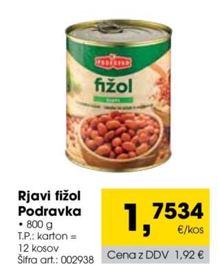 RJAVI FIŽOL PODRAVKA