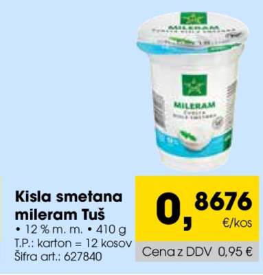 Kisla smetana mileram Tuš