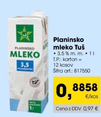 Planinsko Mleko Tuš