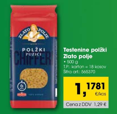 Testenine Polžki Zlato Polje