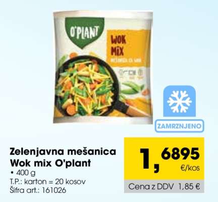 Zelenjavna mešanica Wok mix O'plant