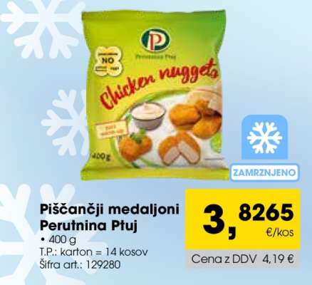 PIŠČANČJI MEDALJONI PERUTNINA PTUJ