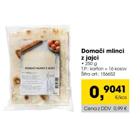 Domači mlinci z jajci