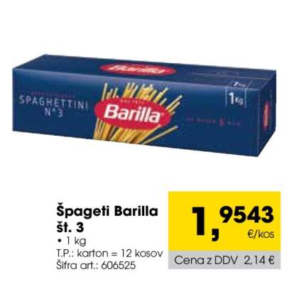 Špageti Barilla št. 3