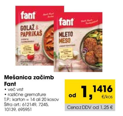 MEŠANICA ZAČIMB FANT