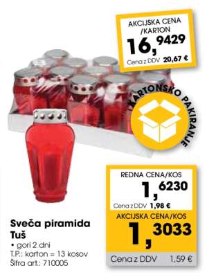 Sveča piramida Tuš