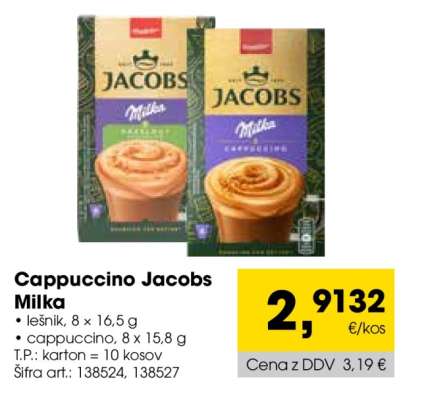 Cappuccino Jacobs Milka