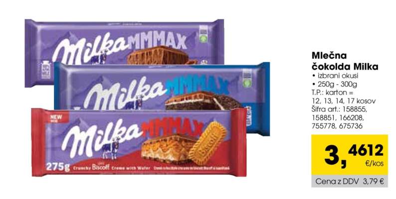 MLEČNA ČOKOLADA MILKA