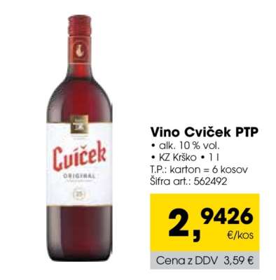 VINO CVIČEK PTP