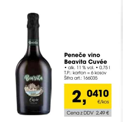 Peneče vino Beavita Cuvée
