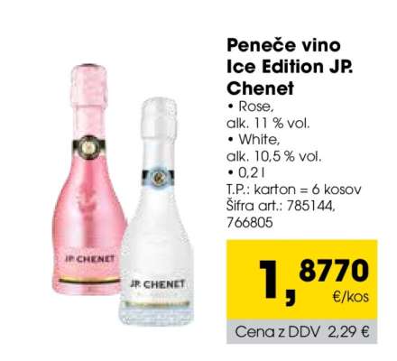 Peneče vino Ice Edition JP. Chenet