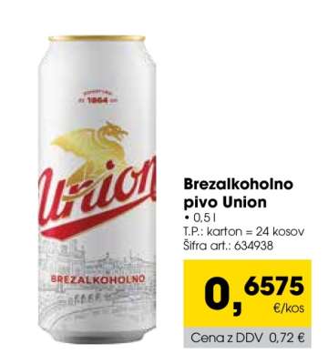 Brezalkoholno Pivo Union