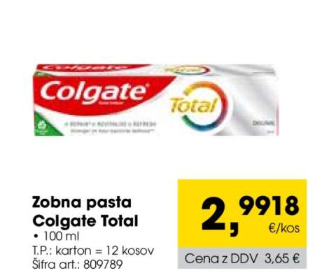 Zobna pasta Colgate Total