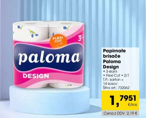 Papirnate brisače Paloma Design