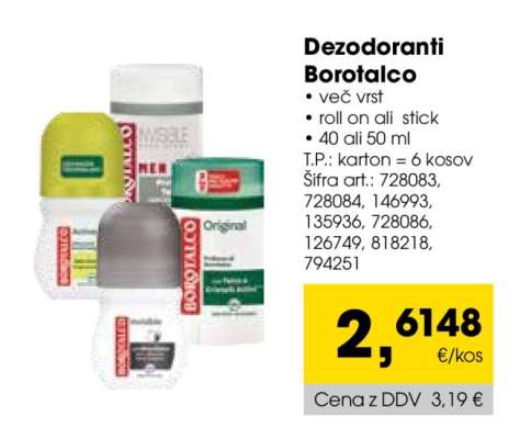 Dezodoranti Borotalco