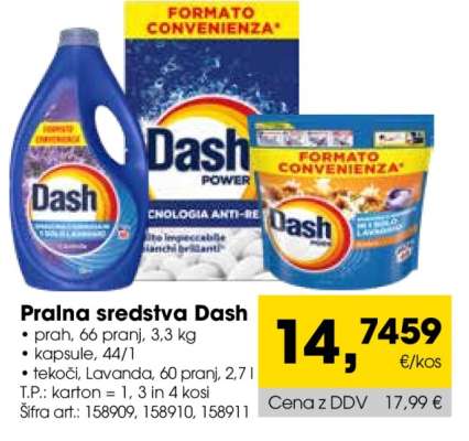 Pralna sredstva Dash