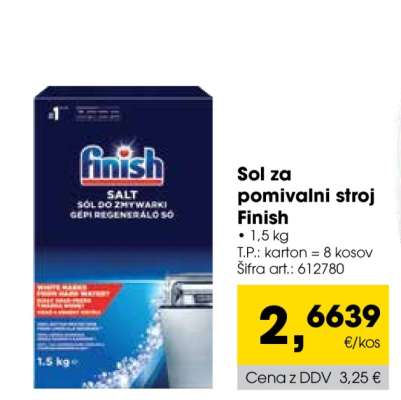 SOL ZA POMIVALNI STROJ FINISH