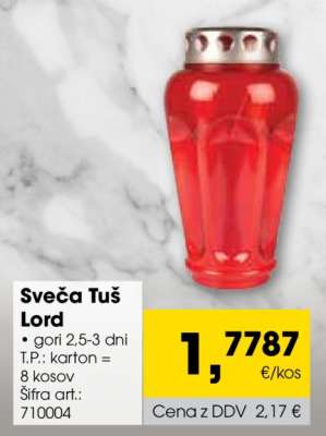 SVEČA TUŠ LORD